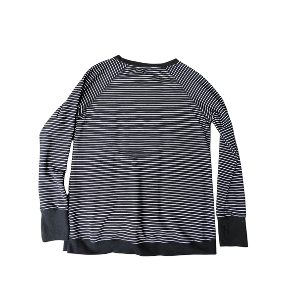 Danskin Black and White Sweatshirt with Ribbed Trim - Picture 2 of 6